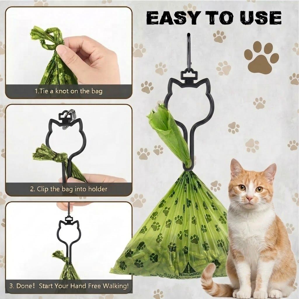 Eco-Friendly Pet Waste Bag Set with Leash Clip Holder and Camo Storage Pouch – Leak-Proof, Tear-Resistant Poop Bags for Dogs and Cats, Hands-Free Outdoor Cleanup Companion (24 Rolls Box Set + Poop Bag Dispenser + Oxford Cloth Bag Dispenser)