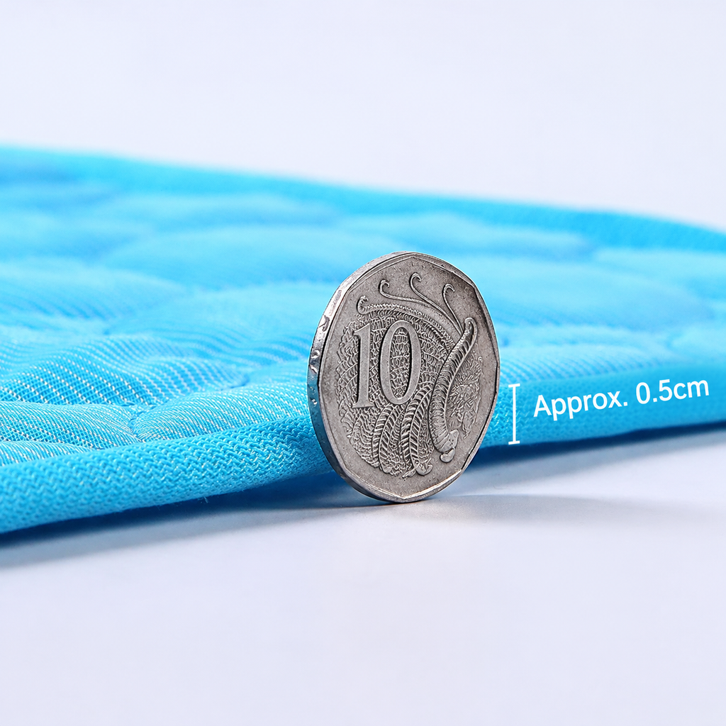 Cooling Pet Mat for Dogs and Cats, Summer Heat Relief Bed Pad with Breathable Mesh and Soothing Gel Layer, Ideal for Sofa Floor Crate Car Seat and Outdoor Use (Blue, L)