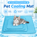 Cooling Pet Mat for Dogs and Cats, Summer Heat Relief Bed Pad with Breathable Mesh and Soothing Gel Layer, Ideal for Sofa Floor Crate Car Seat and Outdoor Use (Blue, XL)
