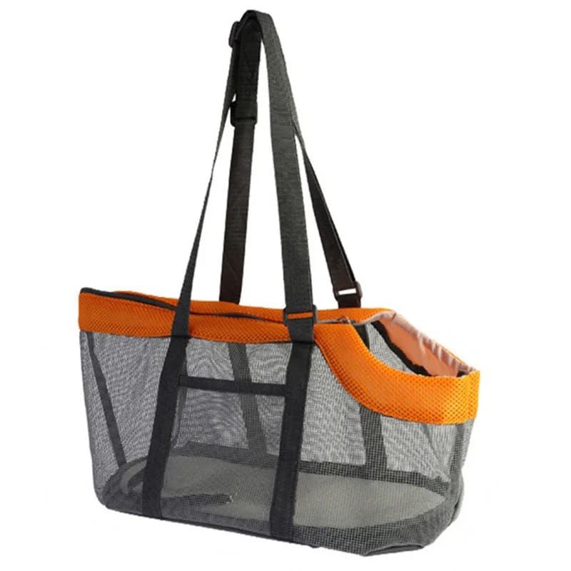 Cozy Mesh Pet Carrier for Cats and Small Dogs – Breathable, Portable Tote Bag with Wide Head Opening, Perfect for Daily Walks, Vet Visits, and Short Trips (Green & Gray)