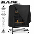 Durable Square Bird Cage Cover for Indoor and Outdoor Use, Waterproof Oxford Fabric Pet Cage Cover for Small Animals, Protects Cages from Dust, Wind, and Sunlight (420D Black Oxford, M)