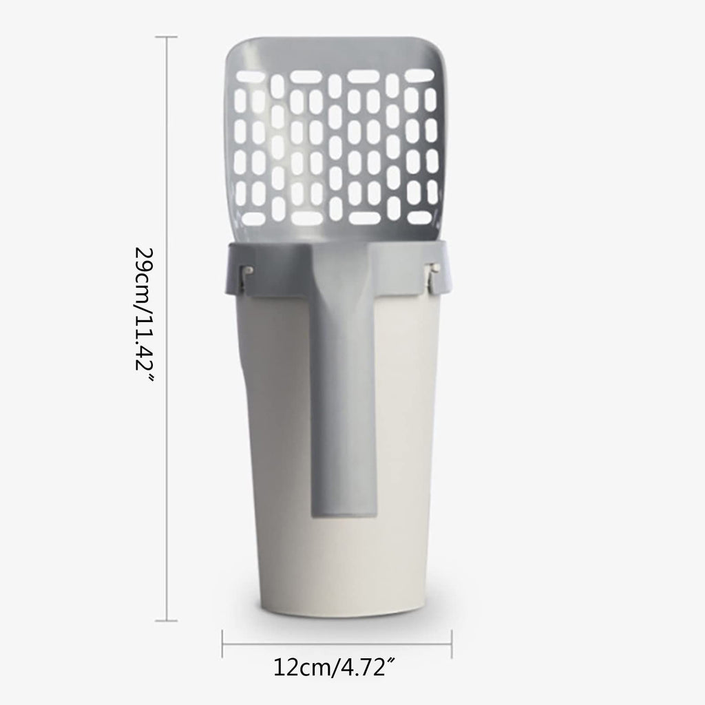 for Cat Litter Scoop with Bags Integrated Detachable Deep for Cat Litter Shovel with Waste Container Refill Poop Bags Cat Litter