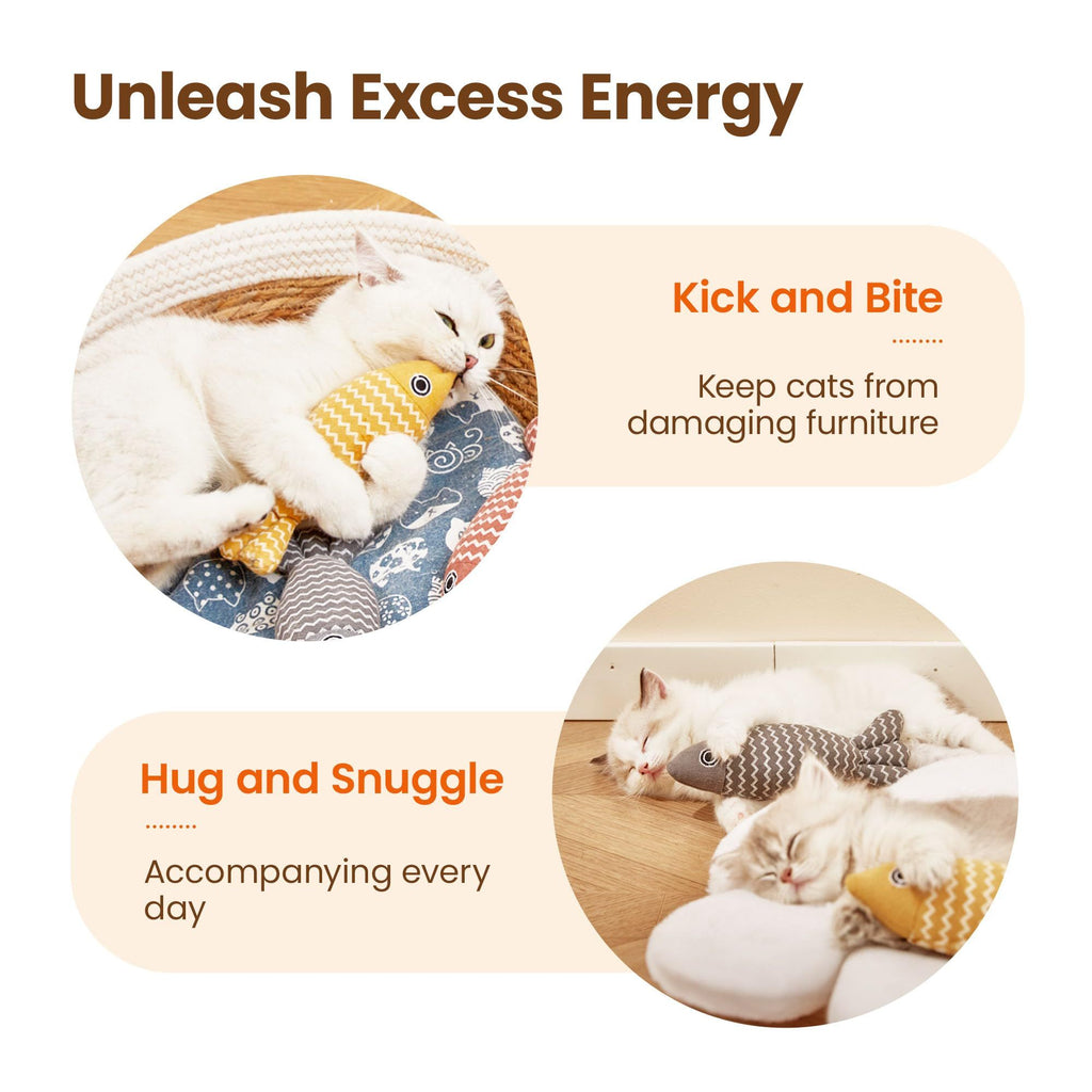 Cat Claw Toy Fish, Cat Toy Self Play, Indoor Cat and Kitten Cat Toys, Indoor Cat Interactive Kitten Sports Kick Toy
