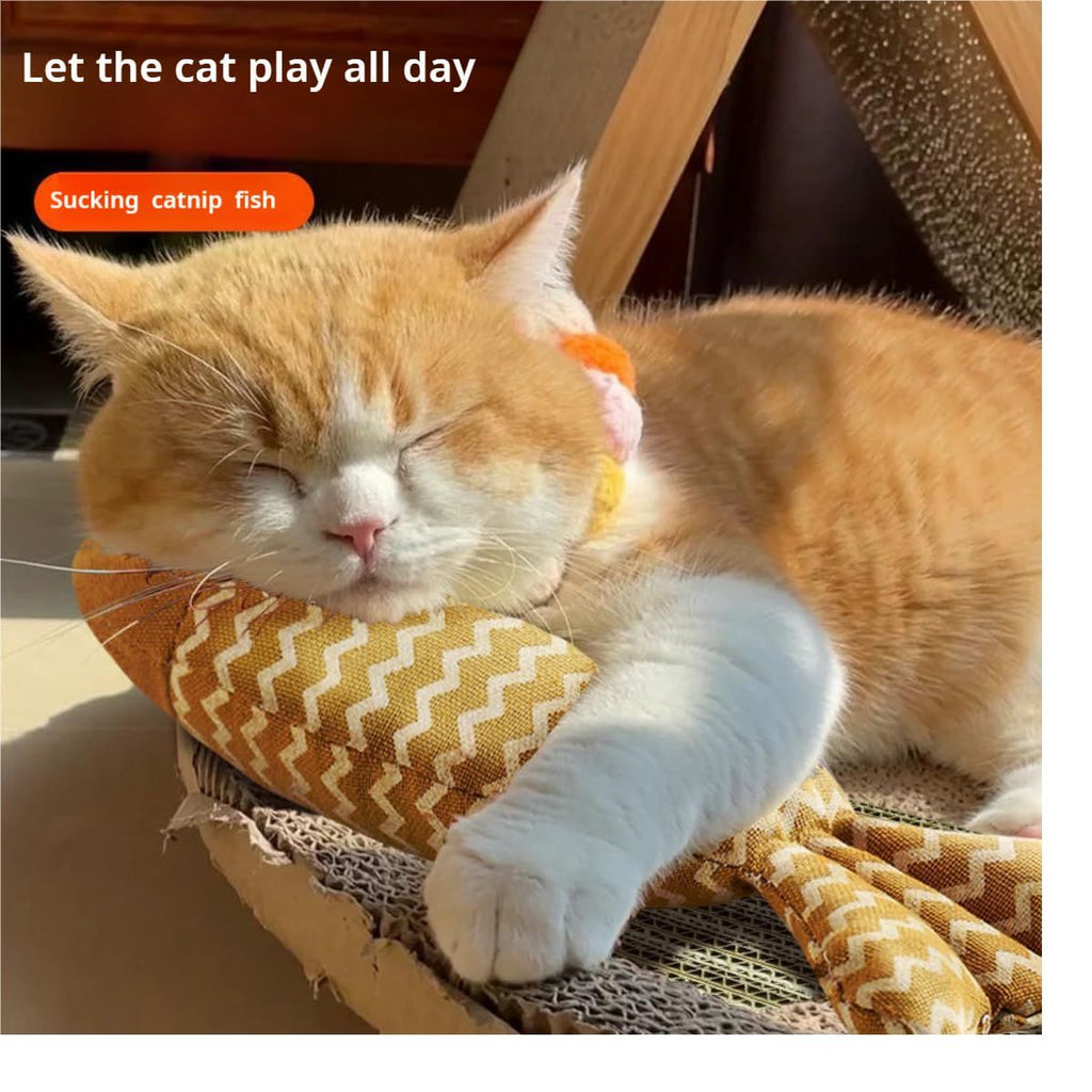 Cat Claw Toy Fish, Cat Toy Self Play, Indoor Cat and Kitten Cat Toys, Indoor Cat Interactive Kitten Sports Kick Toy