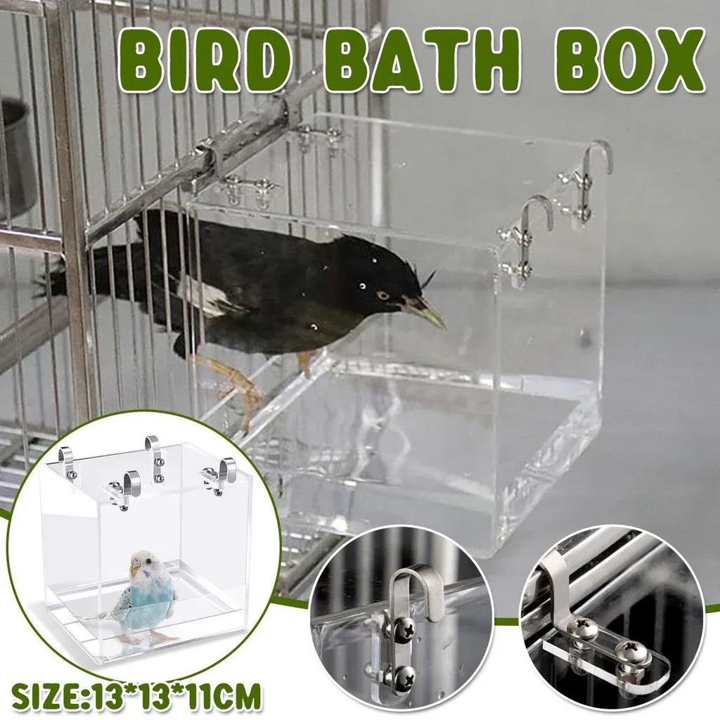 Bird Bathing Box Basin for Birds Outdoor Bathing Pool Bird Shower Basin for Pets