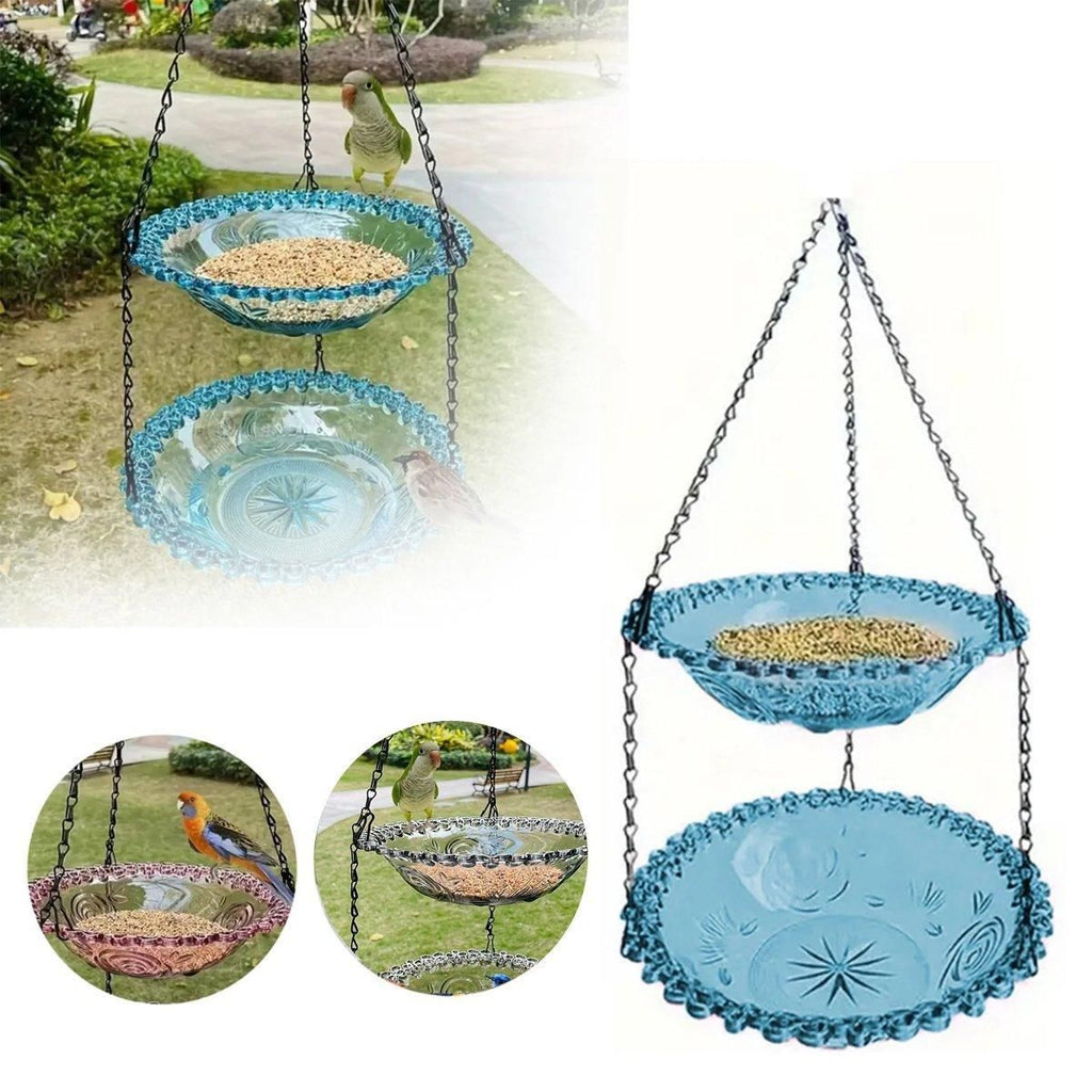 Outdoor Hanging Bird Feeder Bath Garden Patio Decoration for Attracting Birds - Purple