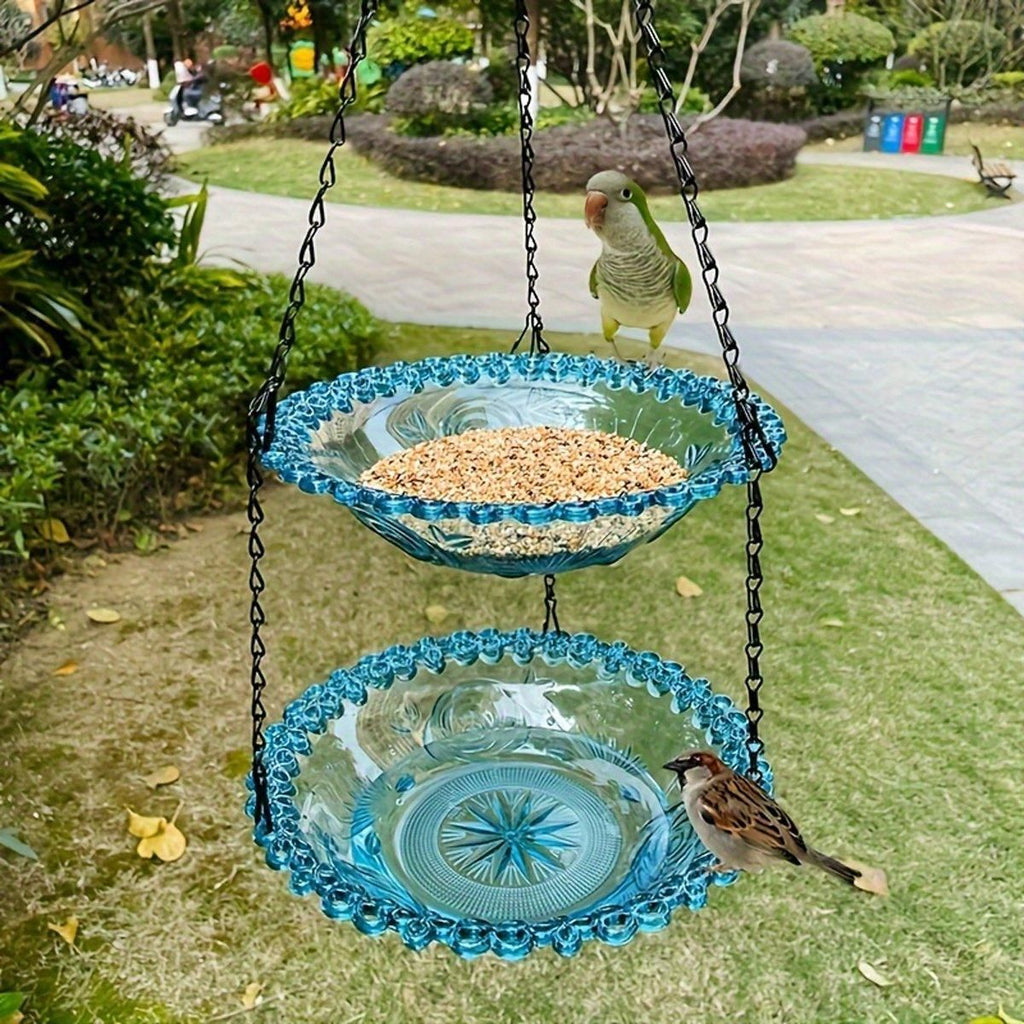 Outdoor Hanging Bird Feeder Bath Garden Patio Decoration for Attracting Birds - Purple