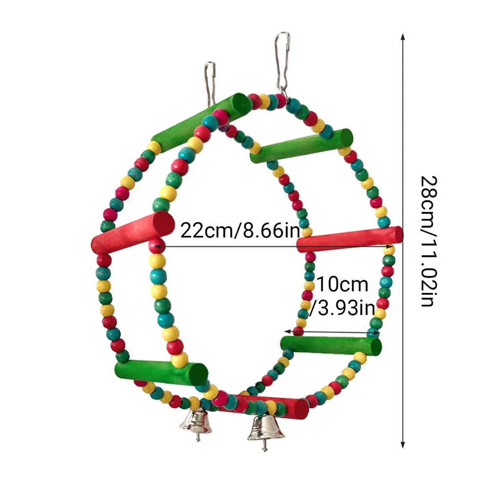 Parrot Swing Toy Bird Perch Stand for Birds Cage Toy Interactive Play Equipment