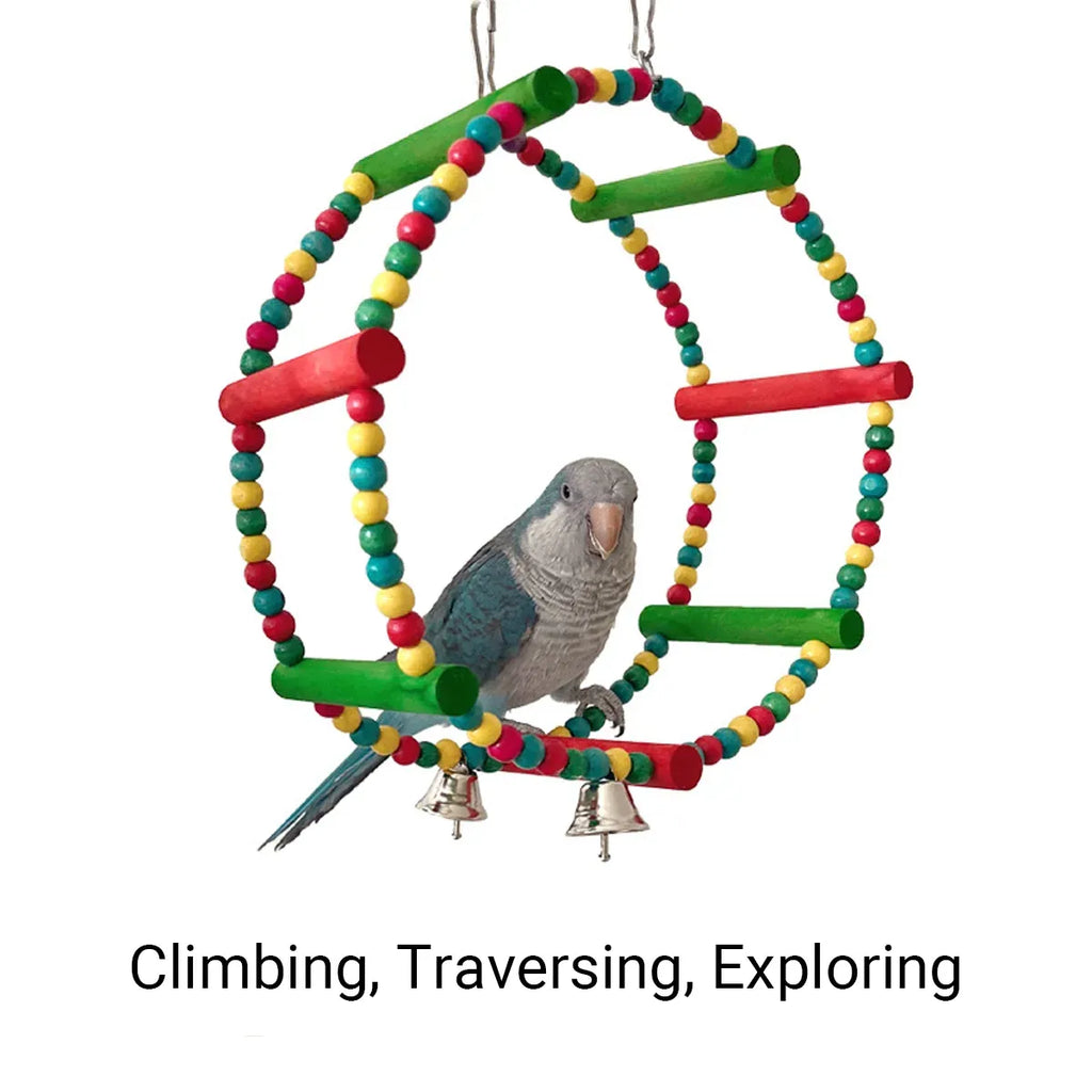 Parrot Swing Toy Bird Perch Stand for Birds Cage Toy Interactive Play Equipment