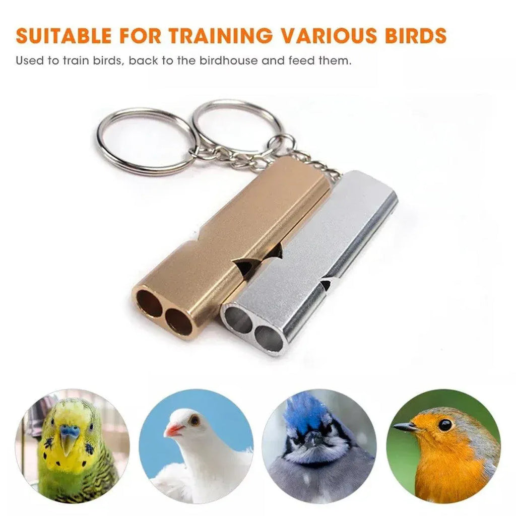 Bird Training Whistle Pet Bird Equipment Tease Lead Whistle for Pet Birds Parrot - Gold