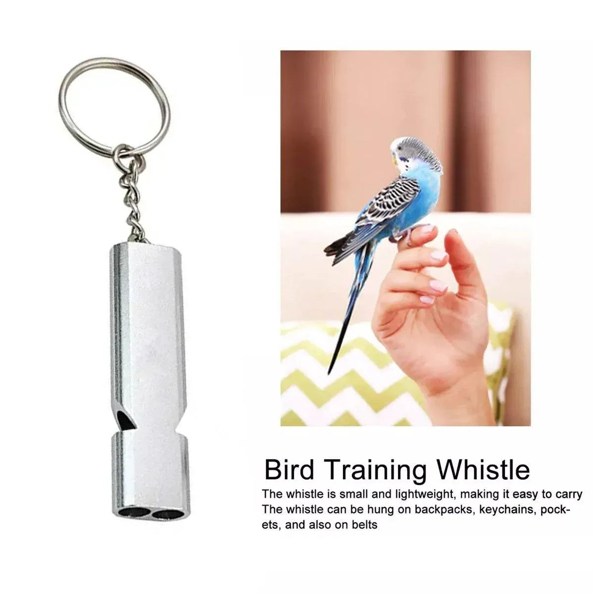 Bird Training Whistle Pet Bird Equipment Tease Lead Whistle for Pet Birds Parrot - Gold