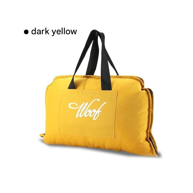 Dark yellow M size Portable Foldable Pet Bed Mat – Waterproof Travel Dog Bed and Cat Cushion with Carry Handles, Removable Washable Cover, Plush Comfort Padding for Indoor and Outdoor Use