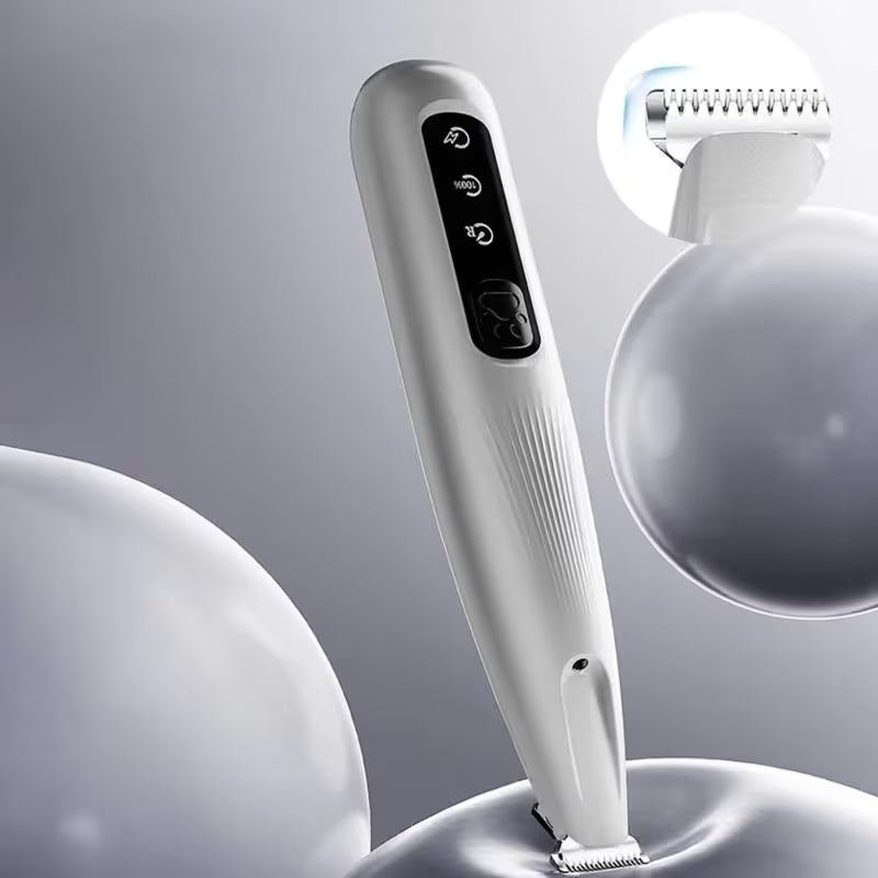2 in 1 Pet Nail Clipper and Paw Trimmer Set USB Rechargeable Dog Cat Grooming Kit with LED Display Low Noise Nail Grinder and Foot Hair Clipper