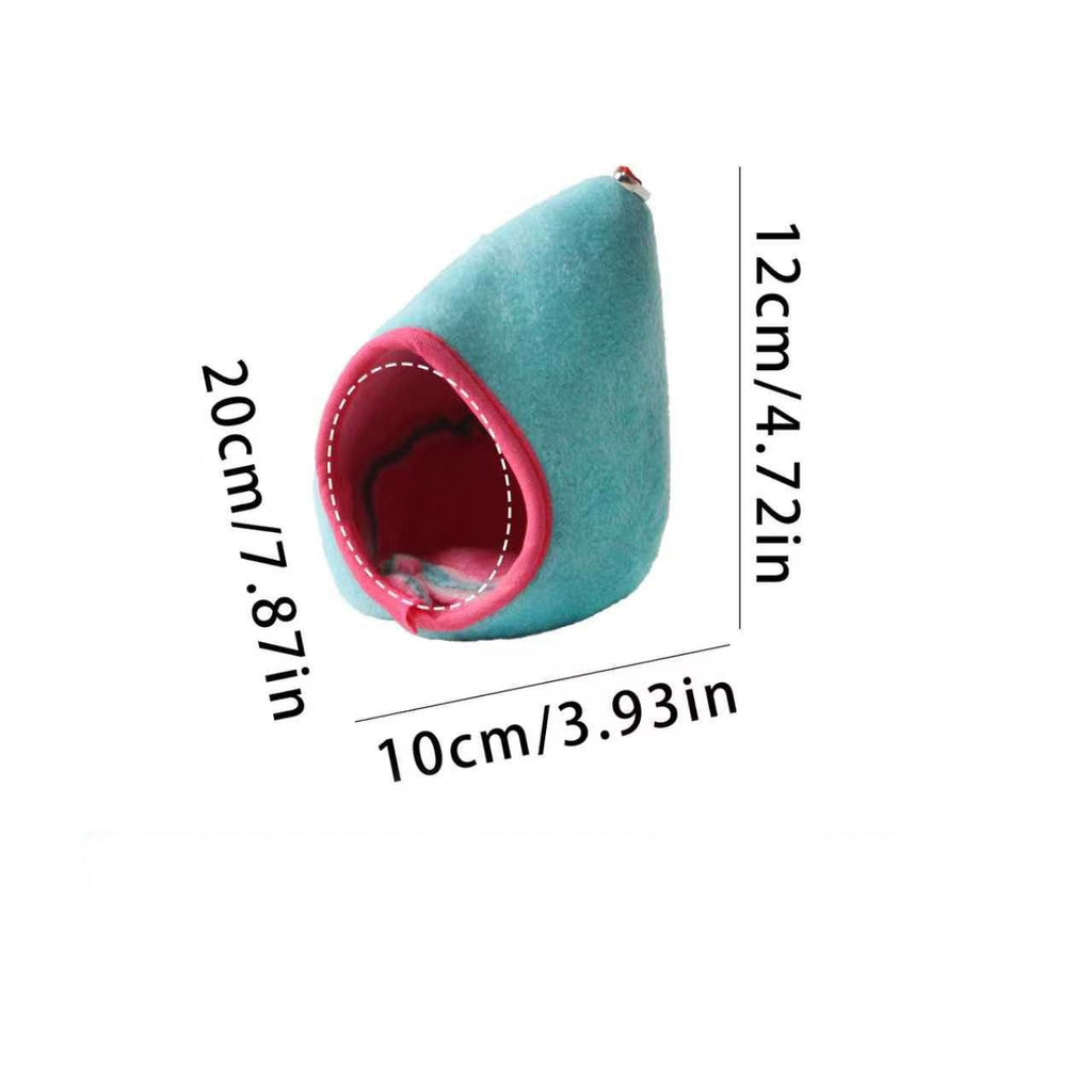 Blue Soft Cozy Hamster Bed Small Pet Sleeping Nest for Winter Guinea Pig, Hamster, Sugar Glider, Safe & Warm Hideaway