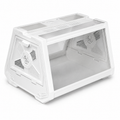 White Desktop Reptile Terrarium Enclosure 35X25.5X22cm with Double Door Opening and Ventilation for Small Reptiles, Amphibians and Plants