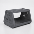 Grey Desktop Reptile Terrarium Enclosure 27x19x19cm with Double Door Opening and Ventilation for Small Reptiles, Amphibians and Plants