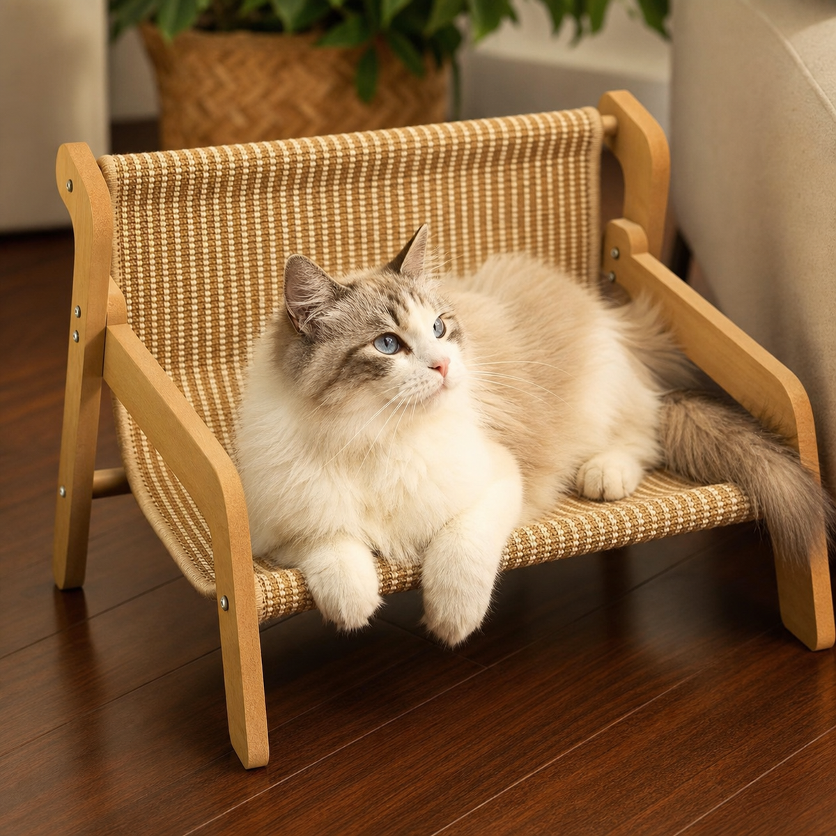 Replacement Mat for Sisal Lounge - Breathable Large Elevated Cat Scratcher Sofa Bed and Durable Scratch Board for Indoor Cats and Furniture Protection