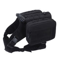 2-in-1 Black Dog Saddlebag Harness Backpack - Large Dog Adjustable Hiking Pack with Detachable Dual Side Pouches, Breathable Lining, Top Handle and Padded Neck Support