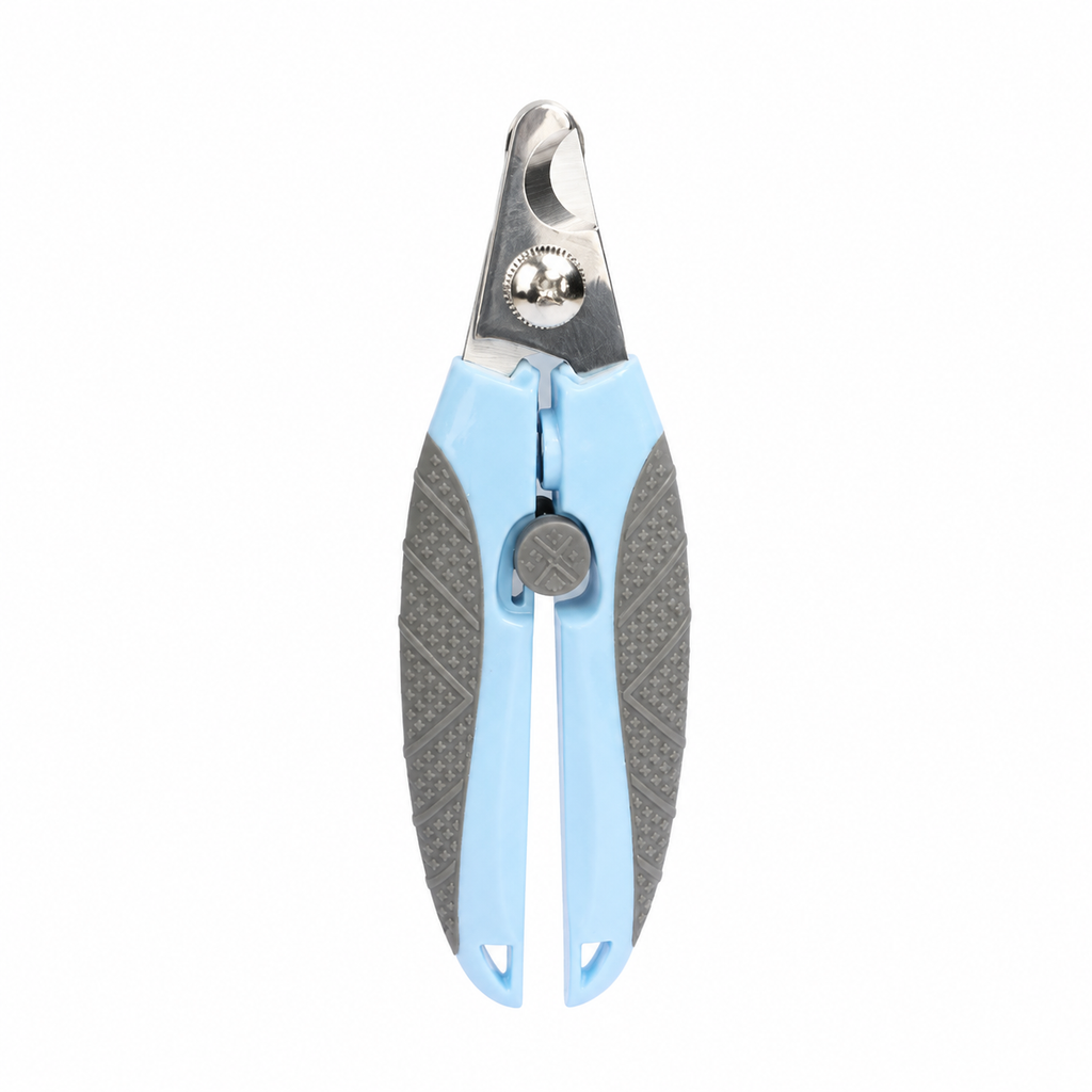 Pet Nail Clippers for Cats and Dogs - Stainless Steel Blade with Safety Guard, Non-Slip ABS TPR Handle, Auto-Return Spring Design for Easy Home Grooming