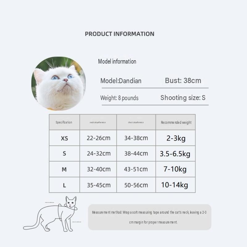 Beige L Size Adjustable Cat Harness and Leash Set - Escape Proof H-Shape Design, Breathable Polyester, Soft Padding, Outdoor Walking Safety