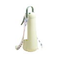 Portable Dog Water Bottle with Foldable Drinking Trough - Green 3-in-1 Pet Travel Water Dispenser with Fine Mist Spray, Food Storage and Carry Strap for Walking and Outdoor Trips