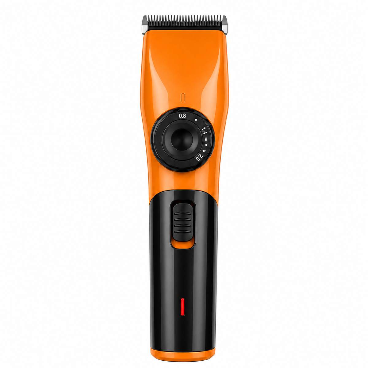 Orange Rechargeable Pet Hair Clippers – Cordless Dog & Cat Grooming Trimmer with Adjustable Cutting Length, Guide Combs, USB Charging & Grooming Accessories