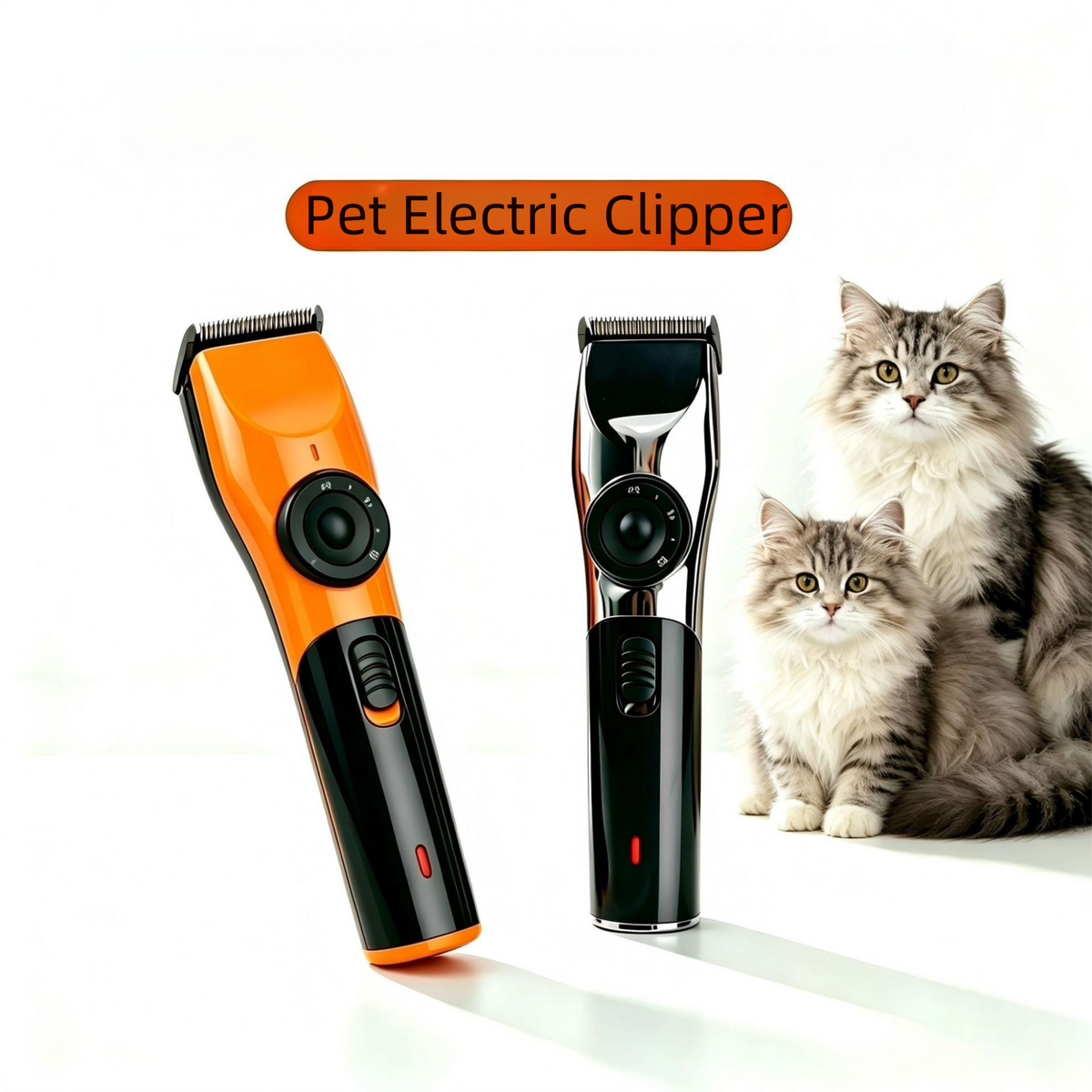 Black Rechargeable Pet Hair Clippers – Cordless Dog & Cat Grooming Trimmer with Adjustable Cutting Length, Guide Combs, USB Charging & Grooming Accessories
