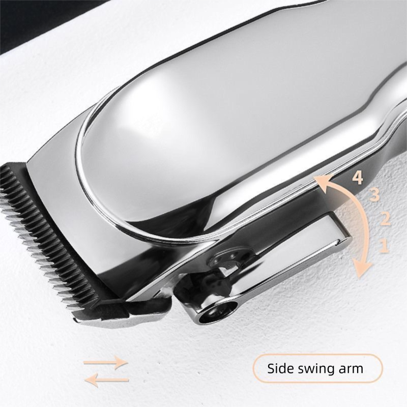 Gold Gradient Rechargeable Pet Hair Clippers - 1200mAh Dog and Cat Grooming Trimmer with Digital Display, USB Charging, Adjustable Blade and Guide Combs